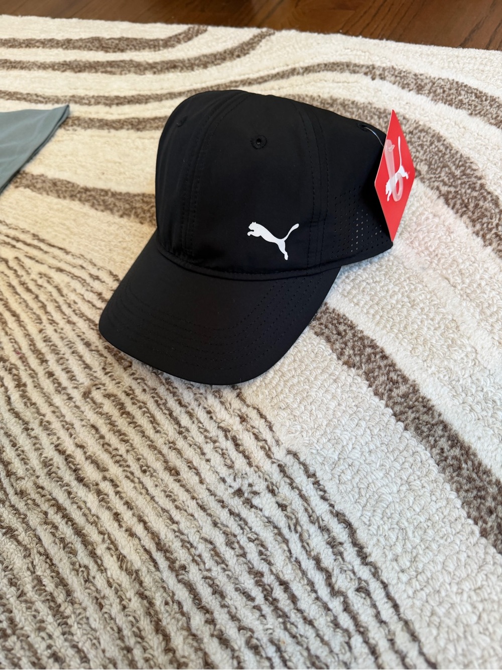 Puma Black Men’s Athletic Baseball Cap with White Logo